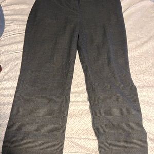 Calvin Klein Women's Petite Plaid Pants (6, Charcoal)